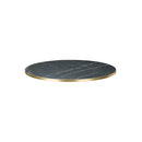Black Marble Laminate Gold Edge Restaurant Table Top - 25mm