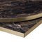 Black Gold Cappuccino Gloss Marble Laminate Restaurant Table Top - 25mm