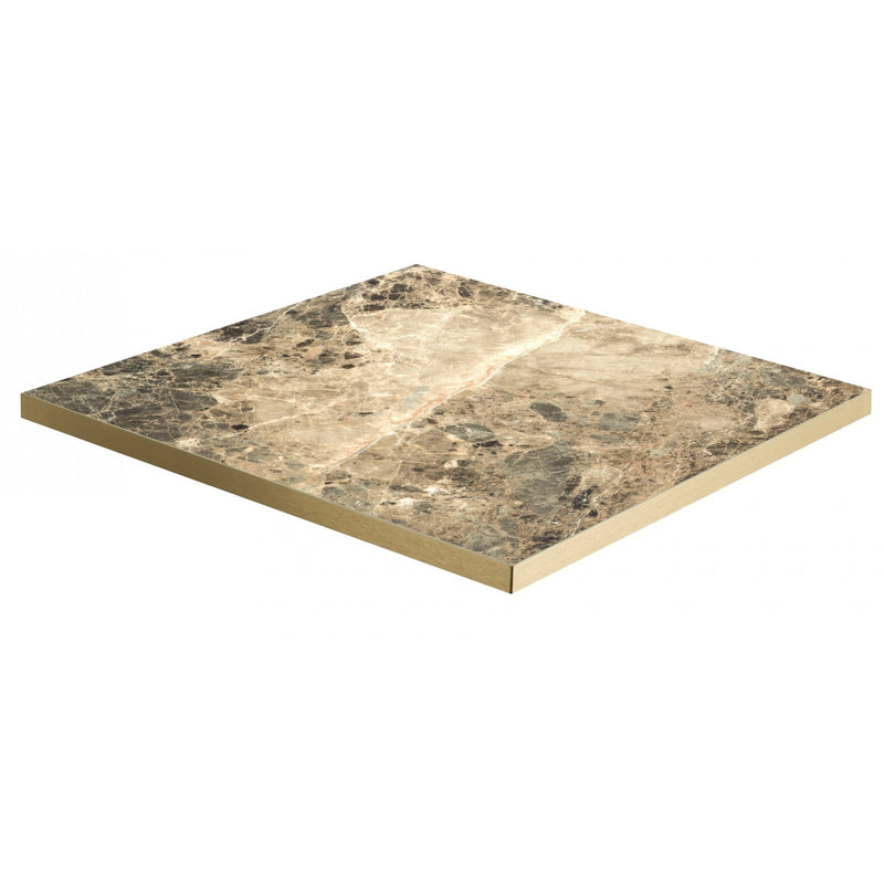 Breccia Paradiso Gloss Marble Laminate Restaurant Table Top - 25mm