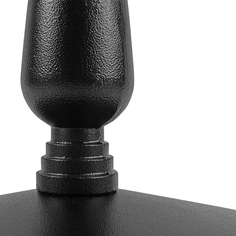 Manor Twin Leg Pedestal Candelabra Black Cast Iron Table Base