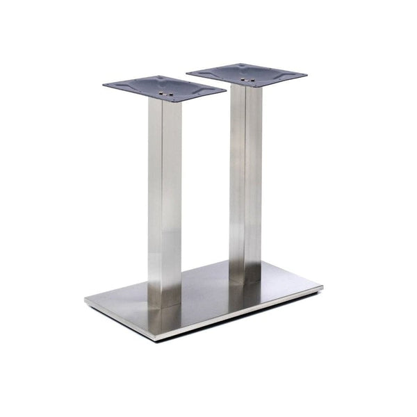 Danilo Stainless Steel Rectangle Twin Pedestal Table Base