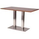 Danilo Stainless Steel Rectangle Twin Pedestal Table Base