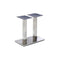 Danilo Stainless Steel Rectangle Twin Pedestal Table Base