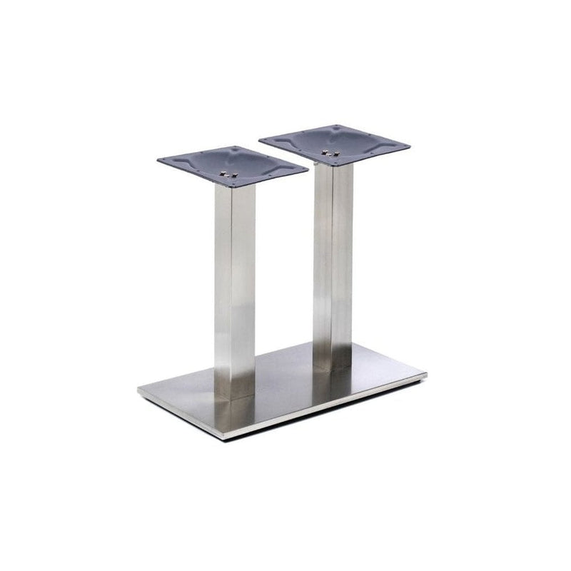 Danilo Stainless Steel Rectangle Twin Pedestal Table Base