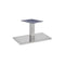 Danilo Stainless Steel Rectangle Single Pedestal Table Base