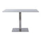 Danilo Stainless Steel Rectangle Single Pedestal Table Base