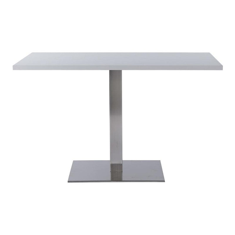 Danilo Stainless Steel Rectangle Single Pedestal Table Base