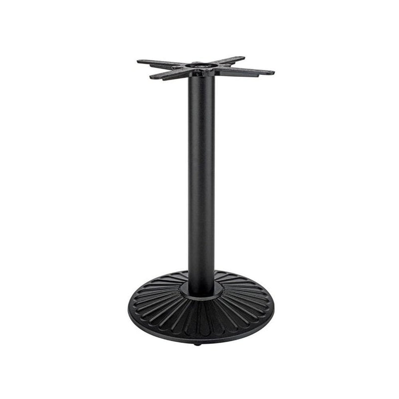 Crewe Small Round Black Cast Iron Table Base