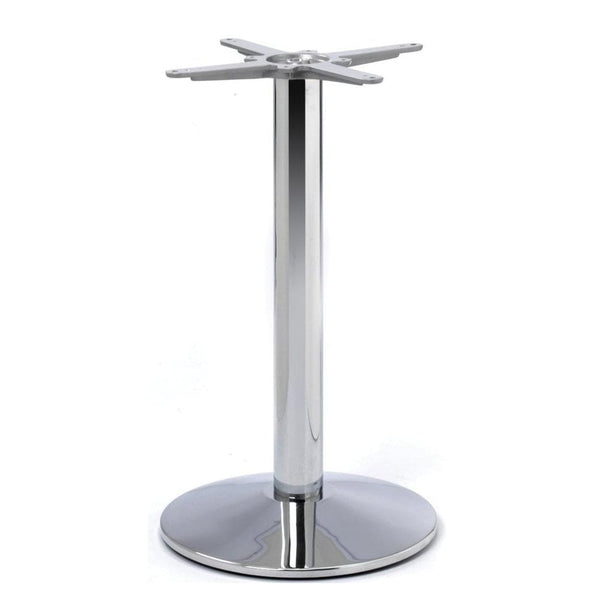 Dome Small Round Chrome Cast Iron Table Base