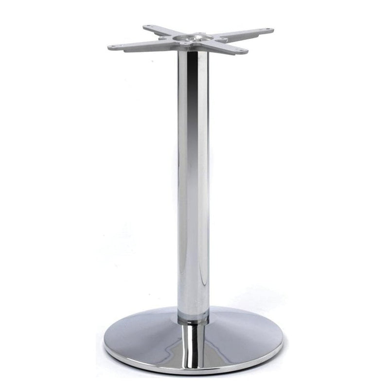 Dome Small Round Chrome Cast Iron Table Base