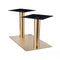 Zeus Brass Table Base - Rectangle Twin Pedestal