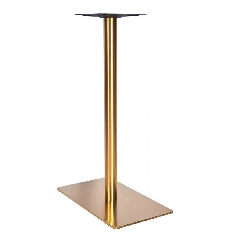 Zeus Brass Table Base - Rectangle Single Pedestal