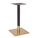 Zeus Square Brass Black Table Base - Small