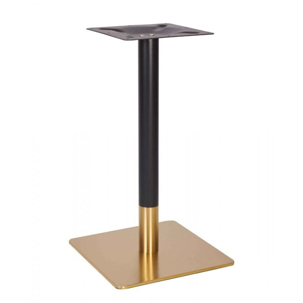 Zeus Square Brass Black Table Base - Small
