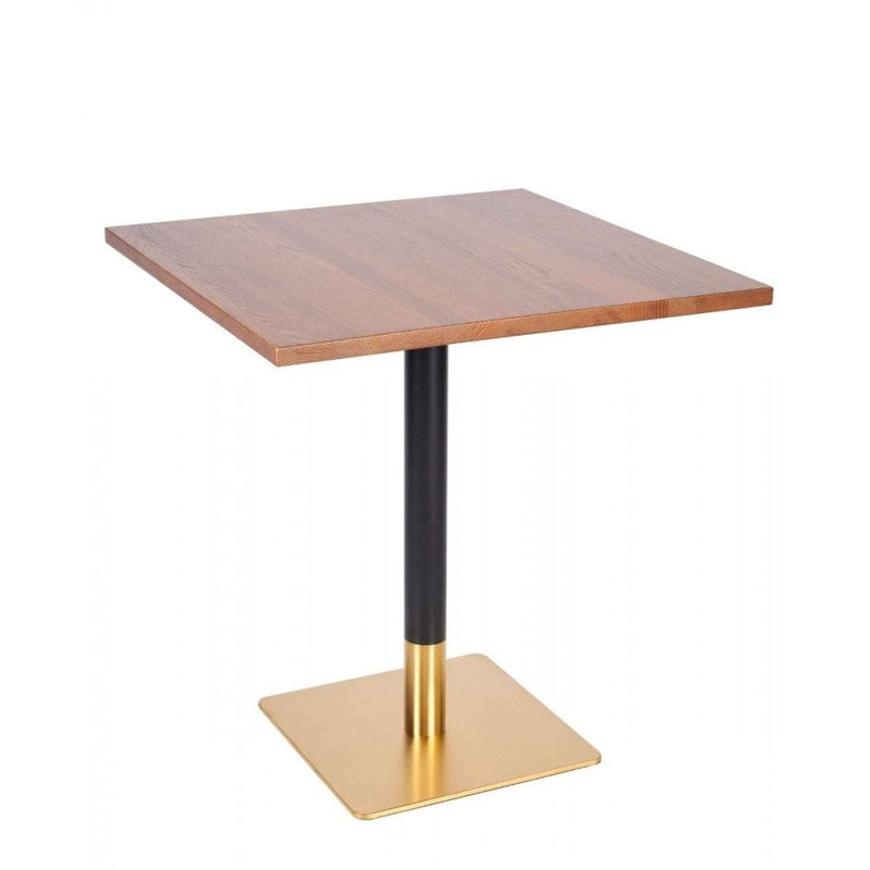 Zeus Square Brass Black Table Base - Small