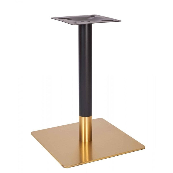 Zeus Square Brass Black Table Base - Large