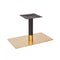Zeus Brass Black Table Base - Rectangle Single Pedestal