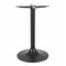 Trumpet Black Small Round Stainless Steel Table Base