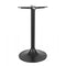 Trumpet Black Medium Round Stainless Steel Table Base