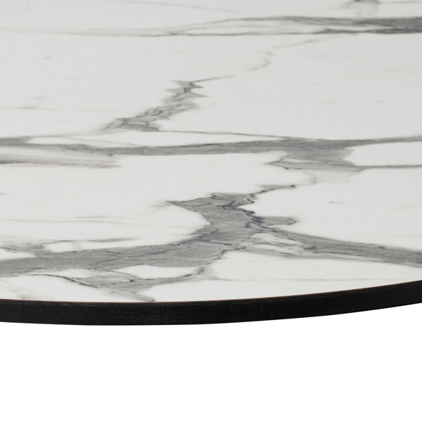 White Calacatta Marble Outdoor Laminate Restaurant Table Top