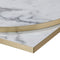 White Gold Calcatta Marble Gloss Laminate Restaurant Table Top - 25mm