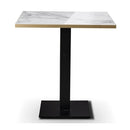 White Gold Calcatta Marble Gloss Laminate Restaurant Table Top - 25mm