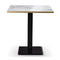 White Gold Calcatta Marble Gloss Laminate Restaurant Table Top - 25mm