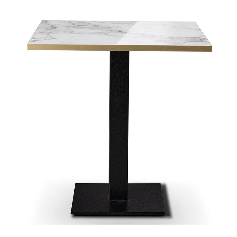 White Gold Calcatta Marble Gloss Laminate Restaurant Table Top - 25mm