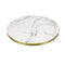 White Gold Calcatta Marble Gloss Laminate Restaurant Table Top - 25mm