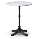White Carrara Real Marble Restaurant Table Top - 20mm - Bullnose Edge
