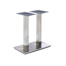 Danilo Stainless Steel Rectangle Twin Pedestal Table Base