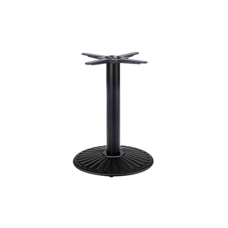 Crewe Small Round Black Cast Iron Table Base