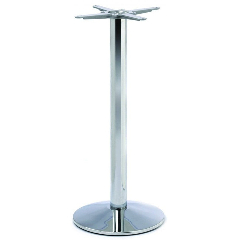 Dome Small Round Chrome Cast Iron Table Base