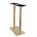 Zeus Brass Table Base - Rectangle Twin Pedestal