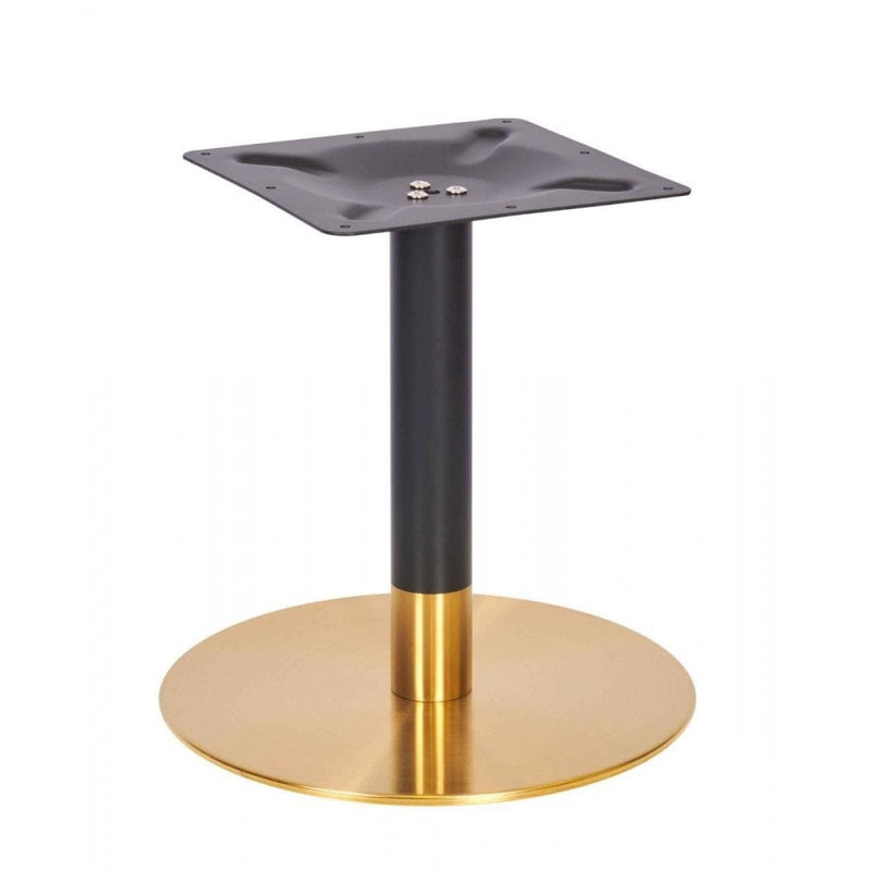 Zeus Round Brass Black Table Base - Small