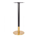 Zeus Round Brass Black Table Base - Small