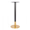 Zeus Round Brass Black Table Base - Small