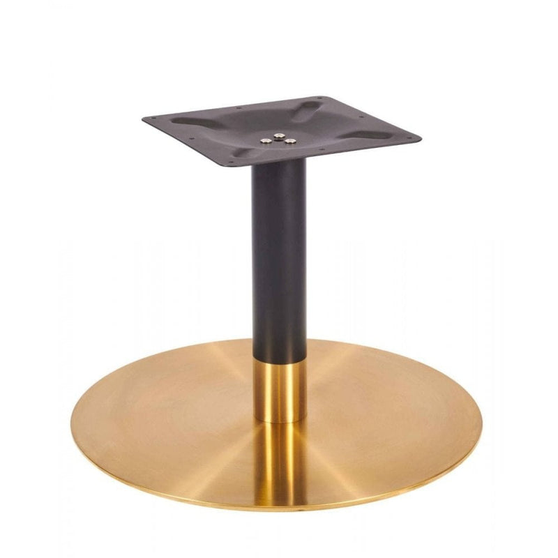 Zeus Round Brass Black Table Base - Large