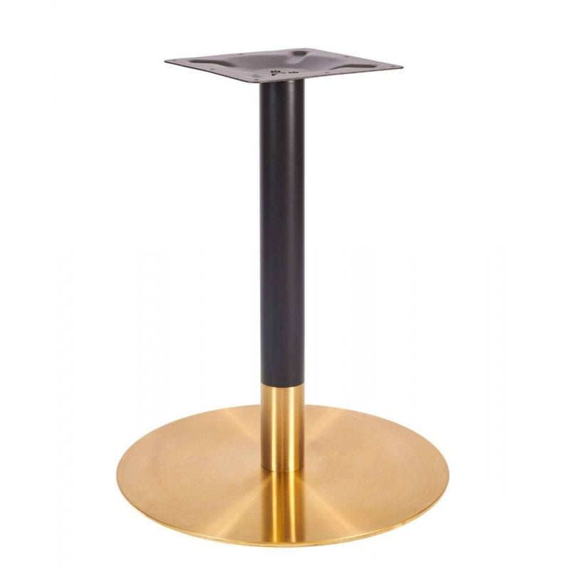 Zeus Round Brass Black Table Base - Large