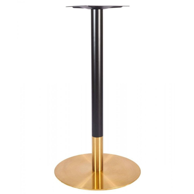Zeus Round Brass Black Table Base - Large