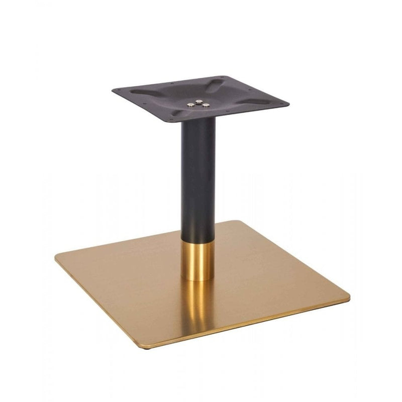 Zeus Square Brass Black Table Base - Small