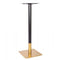 Zeus Square Brass Black Table Base - Small