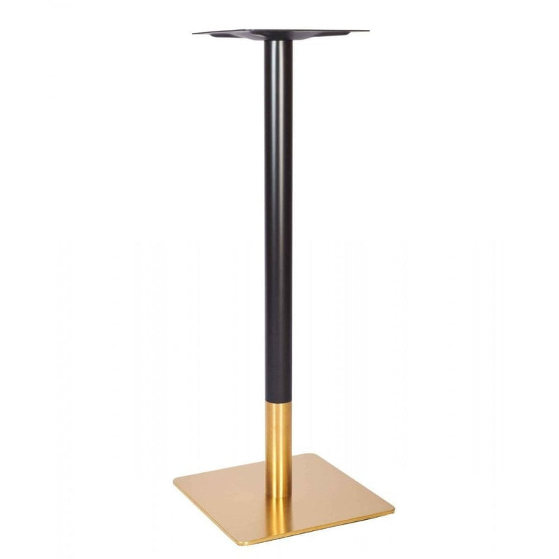 Zeus Square Brass Black Table Base - Small