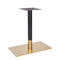 Zeus Brass Black Table Base - Rectangle Single Pedestal