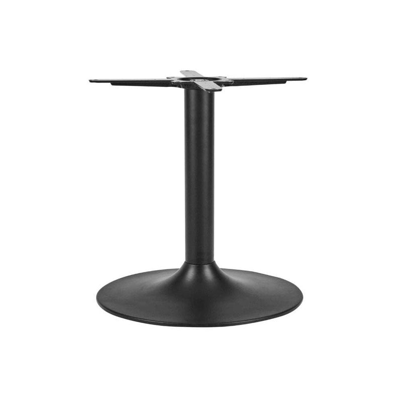 Trumpet Black Small Round Stainless Steel Table Base