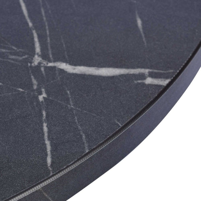 Black Pietra Marble Laminate Restaurant Table Top - 25mm