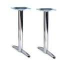 Lincoln Twin Pedestal Chrome Steel Table Base