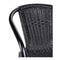 Black Wicker Outdoor Stacking Arm Chair