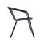 Black Wicker Outdoor Stacking Arm Chair