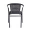 Black Wicker Outdoor Stacking Arm Chair